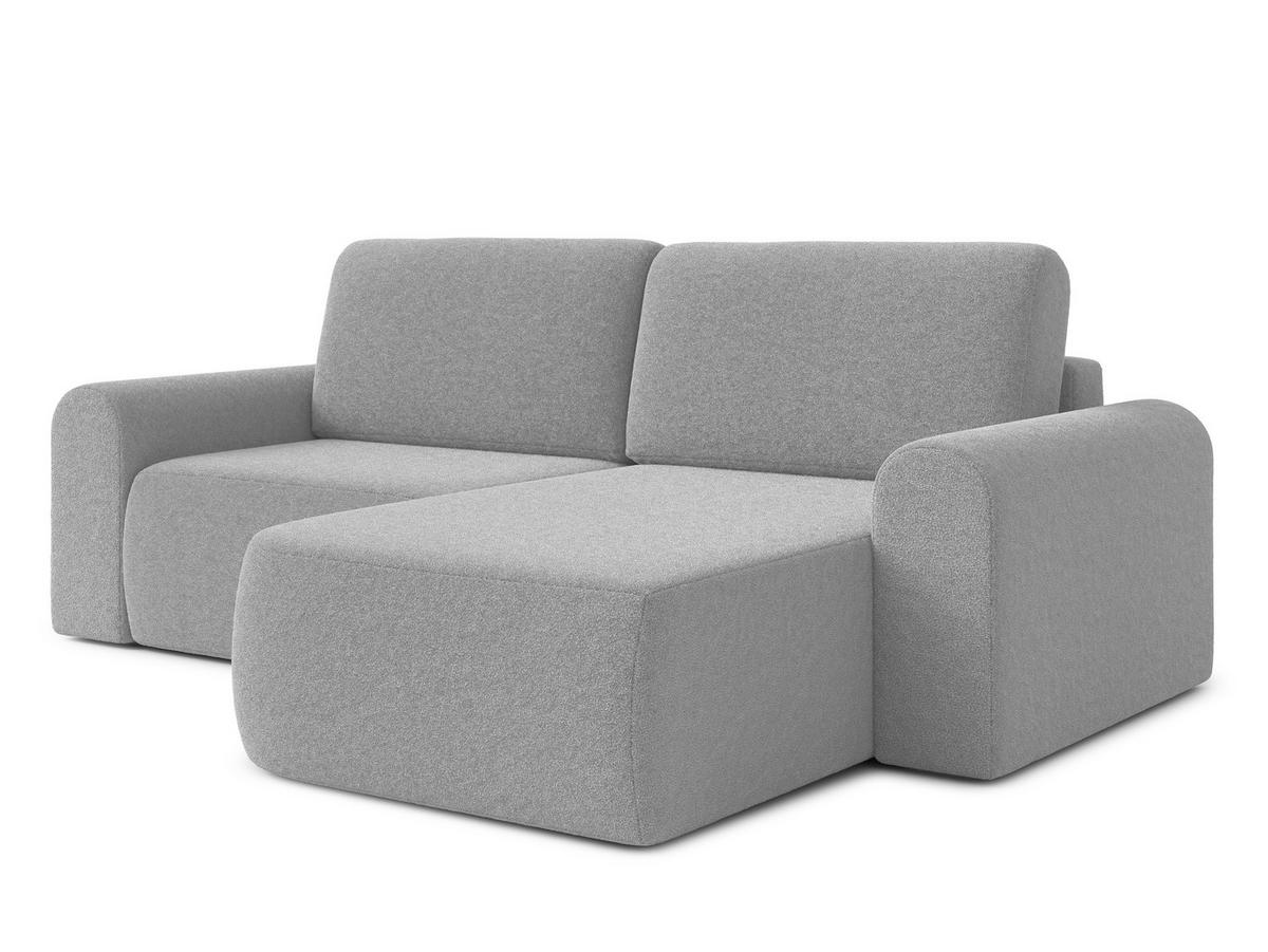 ECKSOFA L Form Otterton Hellgrau 250/180/95 cm Rechts mit Schlaffunktion - Hellgrau/Schwarz, Kunststoff/Textil (250/180cm) - AX Living