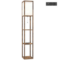 STEHLAMPE Acryl MDF Rustikal-Braun - Eichefarben, Holzwerkstoff (26/26/160cm) - HOMCOM