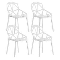 ESSZIMMERSTUHL Espen (4er-Set) - Weiß, Kunststoff/Metall (54/80/50cm) - Home Collective