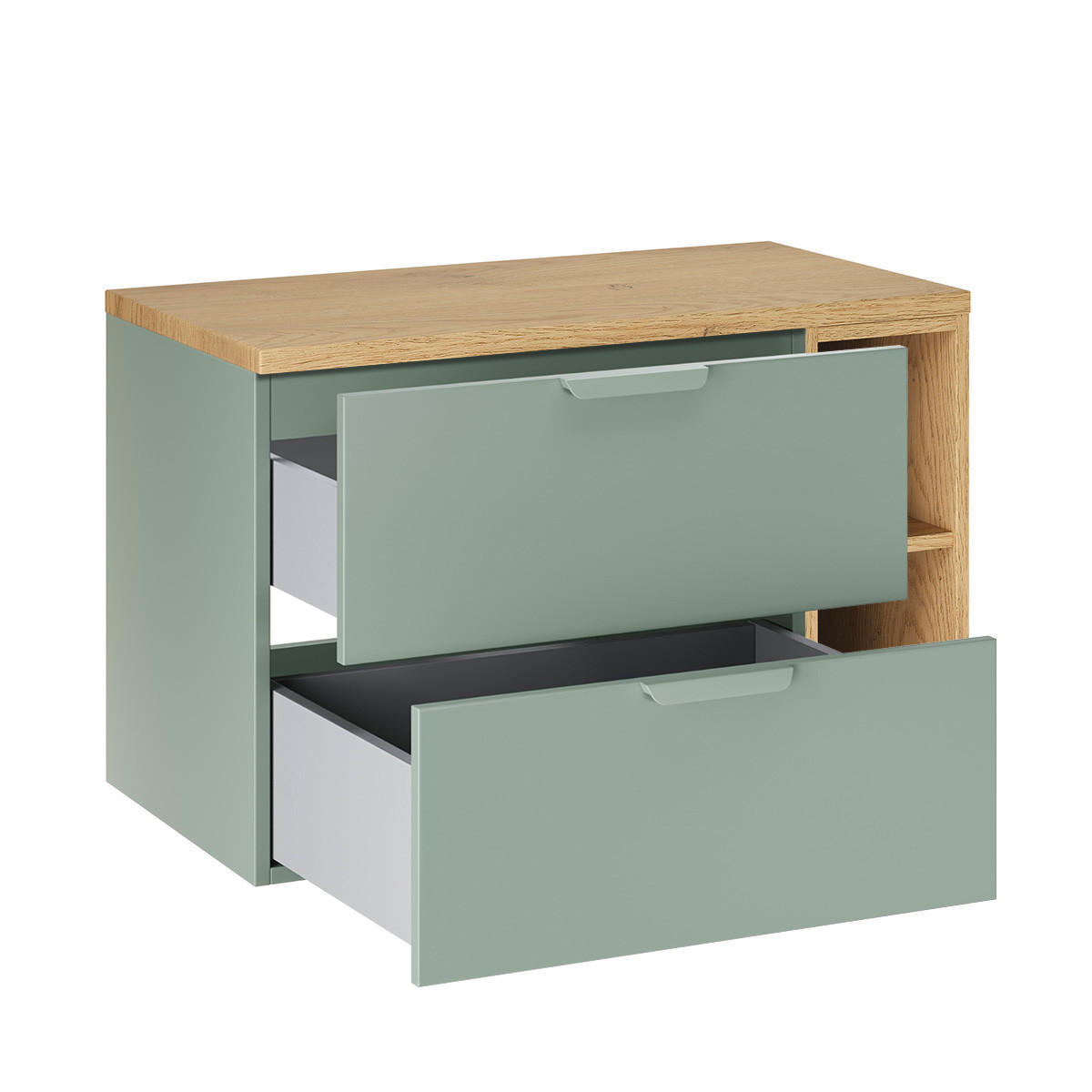 WASCHTISCHUNTERSCHRANK 80.6cm Oria 2er-Set Grün - Grün, Holzwerkstoff (80.6/50/46.5cm) - Petits-meubles