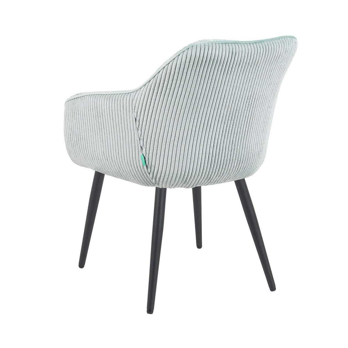 ESSZIMMERSTUHL Mika-Bela - Schwarz/Hellblau, Textil/Metall (60/82/61cm) - DUBI Möbel