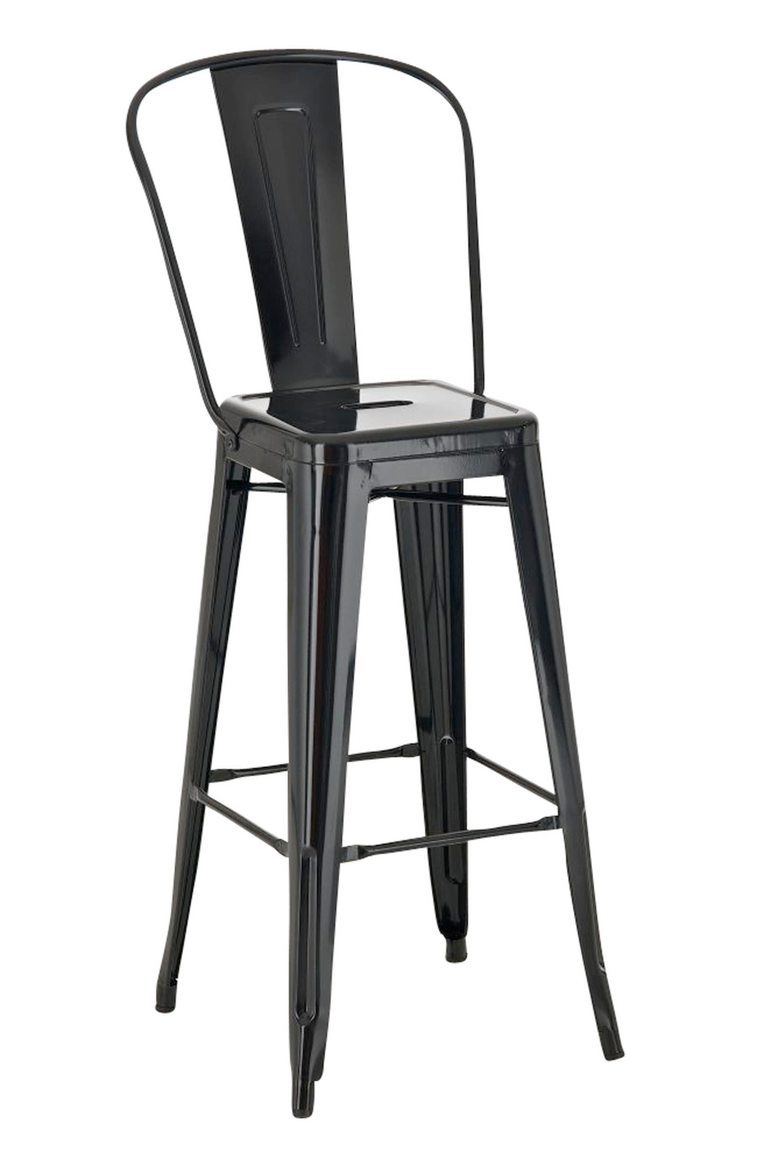 BARHOCKER Adnan, Schwarz - Schwarz, Metall (44/100/52cm) - TPFLiving