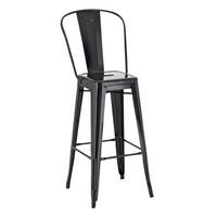 BARHOCKER Adnan, Schwarz - Schwarz, Metall (44/100/52cm) - TPFLiving