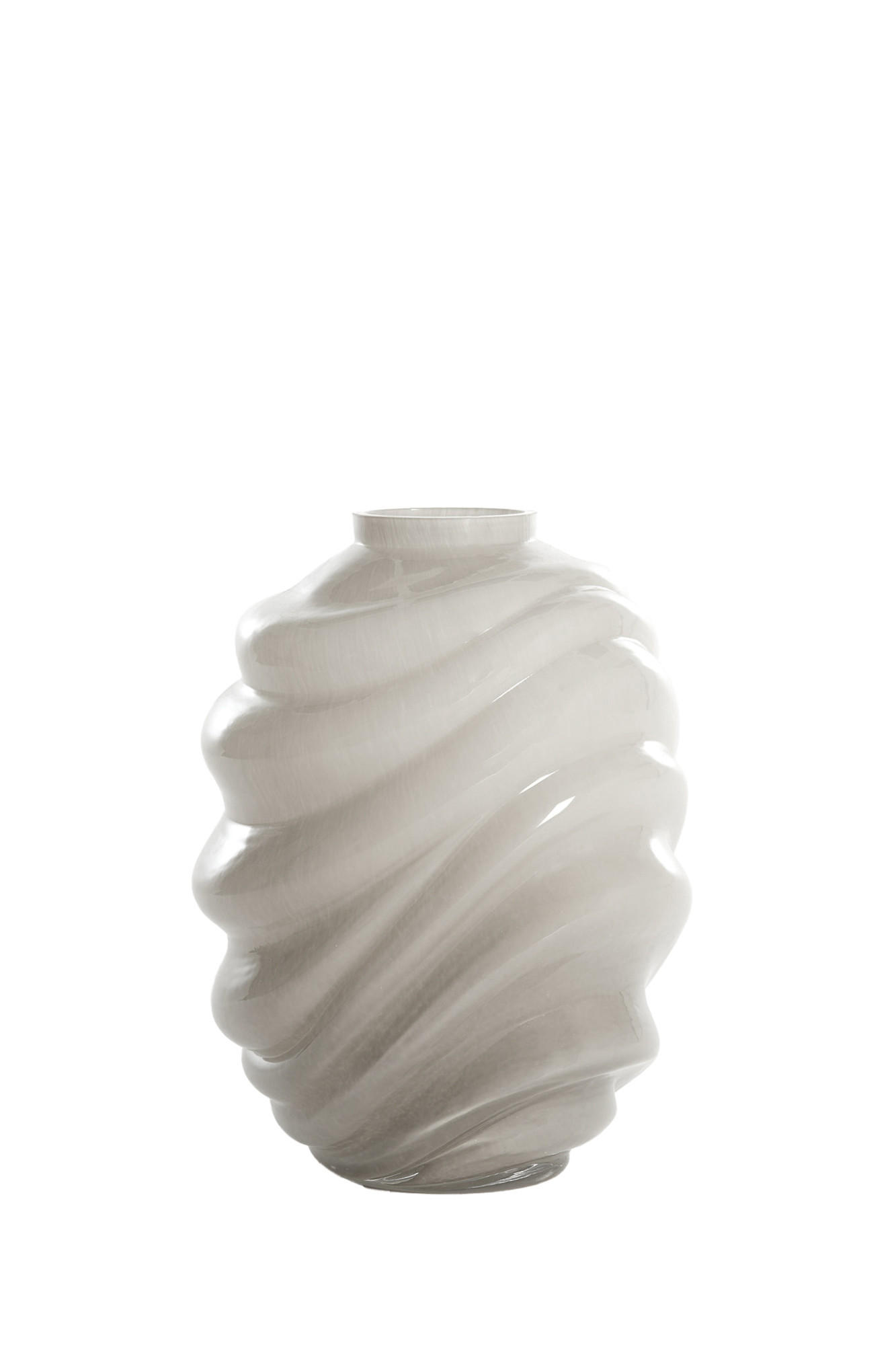 VASE Biotu Grau Ø19/26 cm - Grau, Glas (29/26cm) - Light & Living