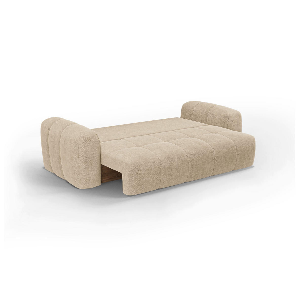 SCHLAFSOFA mit Stauraum SKY Köpergewebe Beige 260cm - Beige, Textil (260/75/100cm) - Premium Interiors