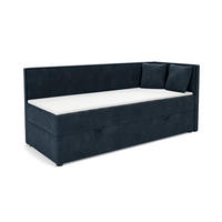 BOXBETT GINA 90/200 in Boucle Dunkelblau H4 - Dunkelblau, Holz/Holzwerkstoff (90/200cm) - Deine Möbel 24