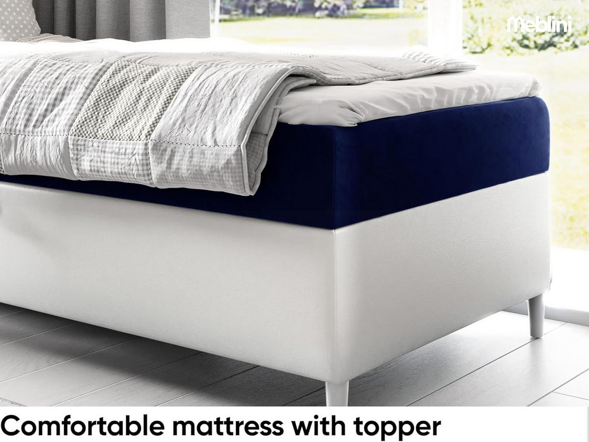 KINDERBETT FLIPPO 1 - Dunkelblau/Weiß, Holzwerkstoff (102/208cm) - Meblini