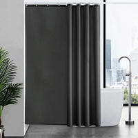 DUSCHVORHANG Dunkelgrau 180 x 210 cm - Anthrazit, Textil (180/210cm)