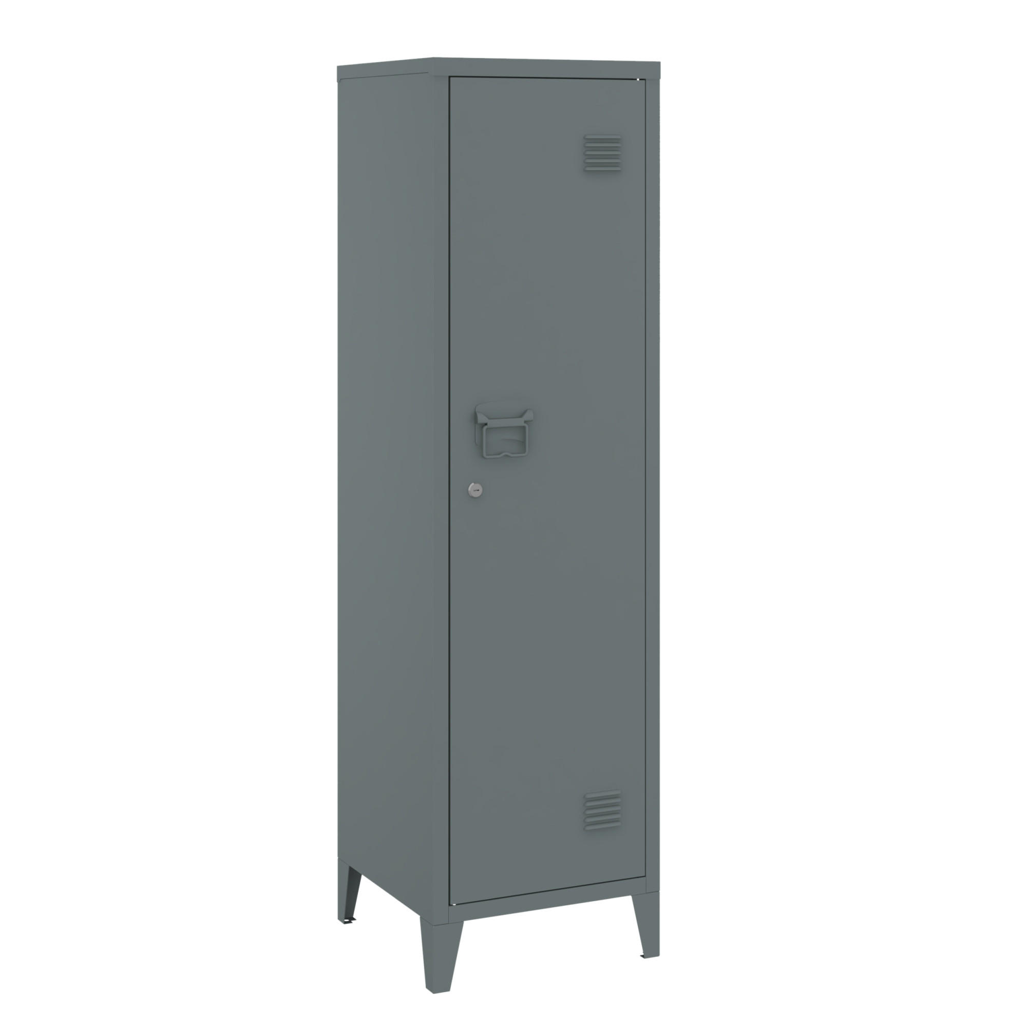 EINZELSPIND Kurikka - Dunkelgrau, Metall (38/137/38cm) - [en.casa]