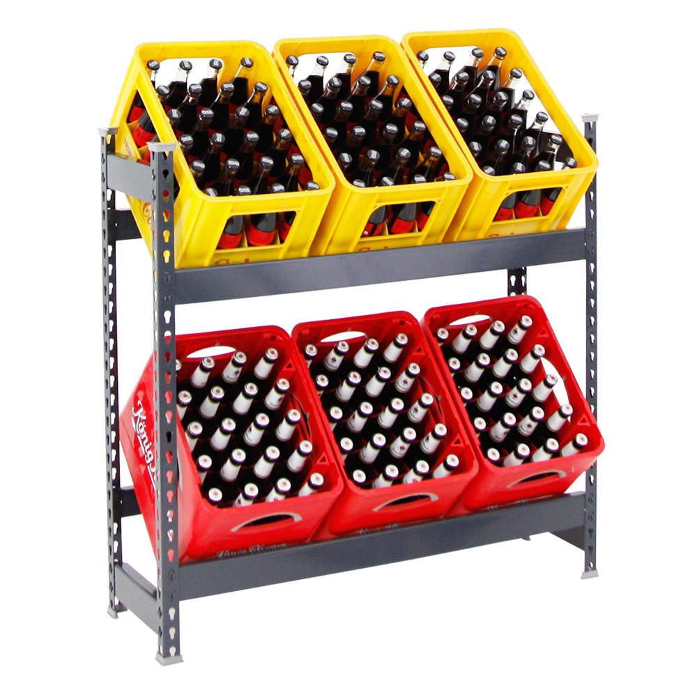 GETRÄNKEKISTENREGAL Camel HxBxT 100 x 100 x 30 cm Anthrazit - Anthrazit, Metall (133/100/30cm) - PROREGAL