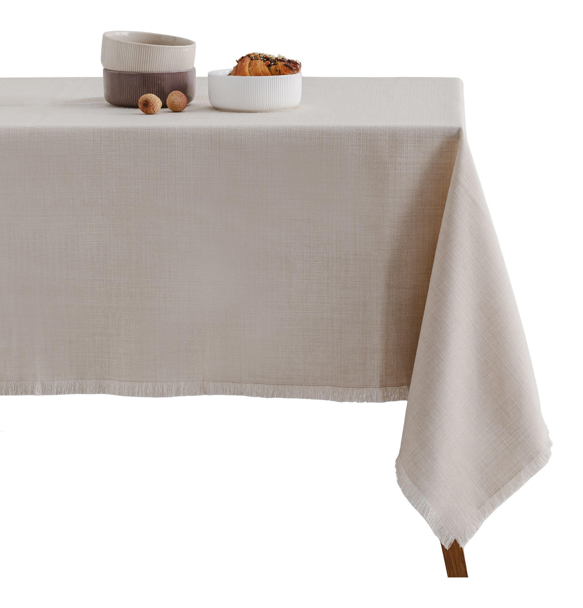 TISCHDECKE Arata - Beige, Textil (220/145/1cm) - home&you