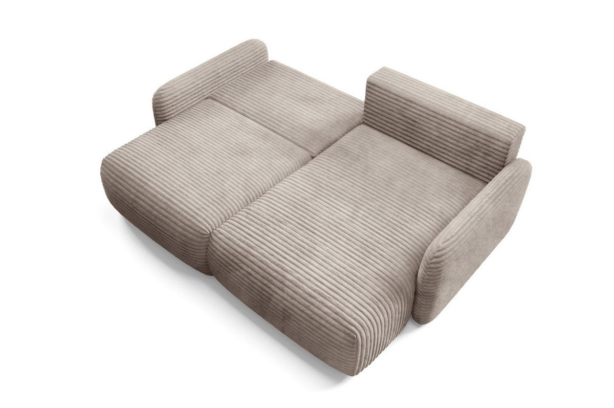 ECKSOFA Simone Mit Schlaffunktion - Braun, Holzwerkstoff/Textil (165/240cm) - Fun Möbel