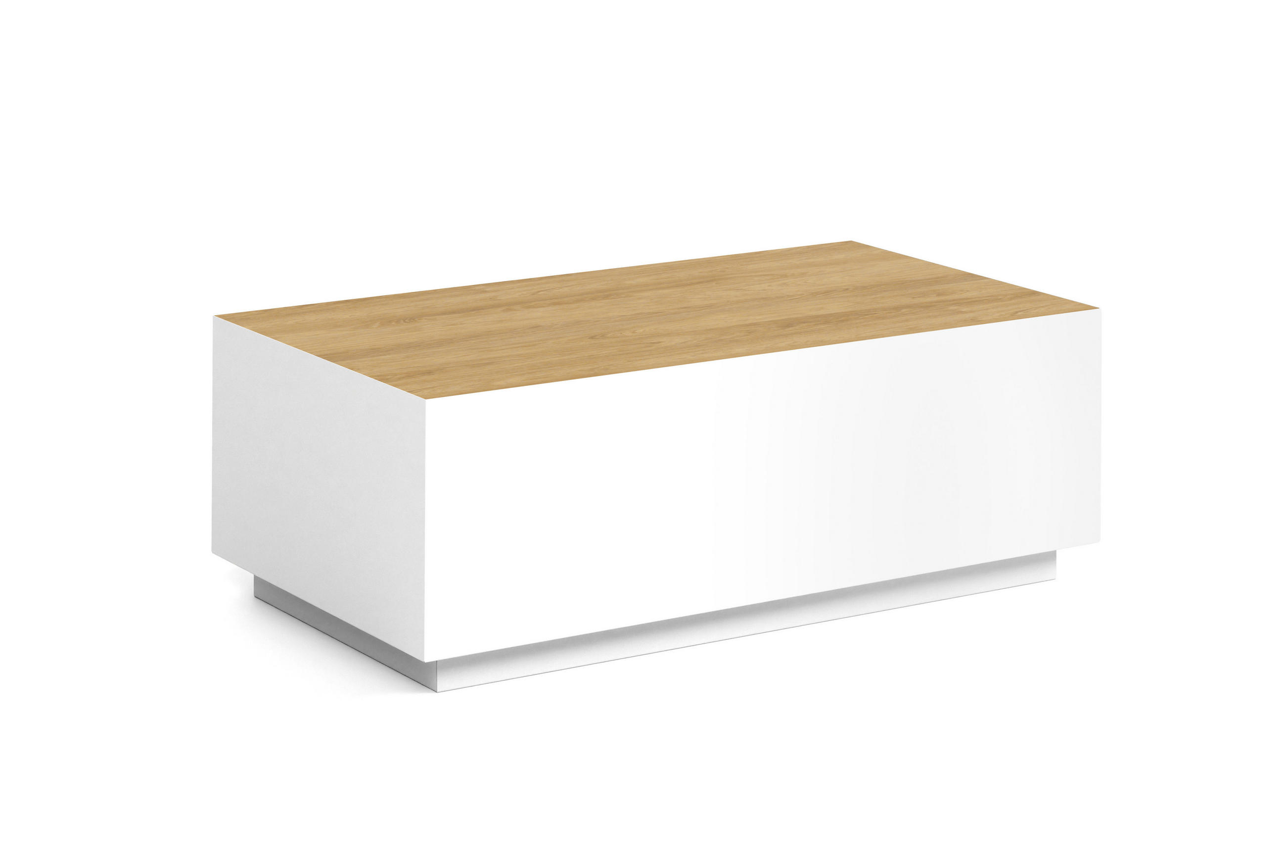 COUCHTISCH MORISS - Eichefarben/Weiß, Holzwerkstoff (55/100/36cm) - Meblini