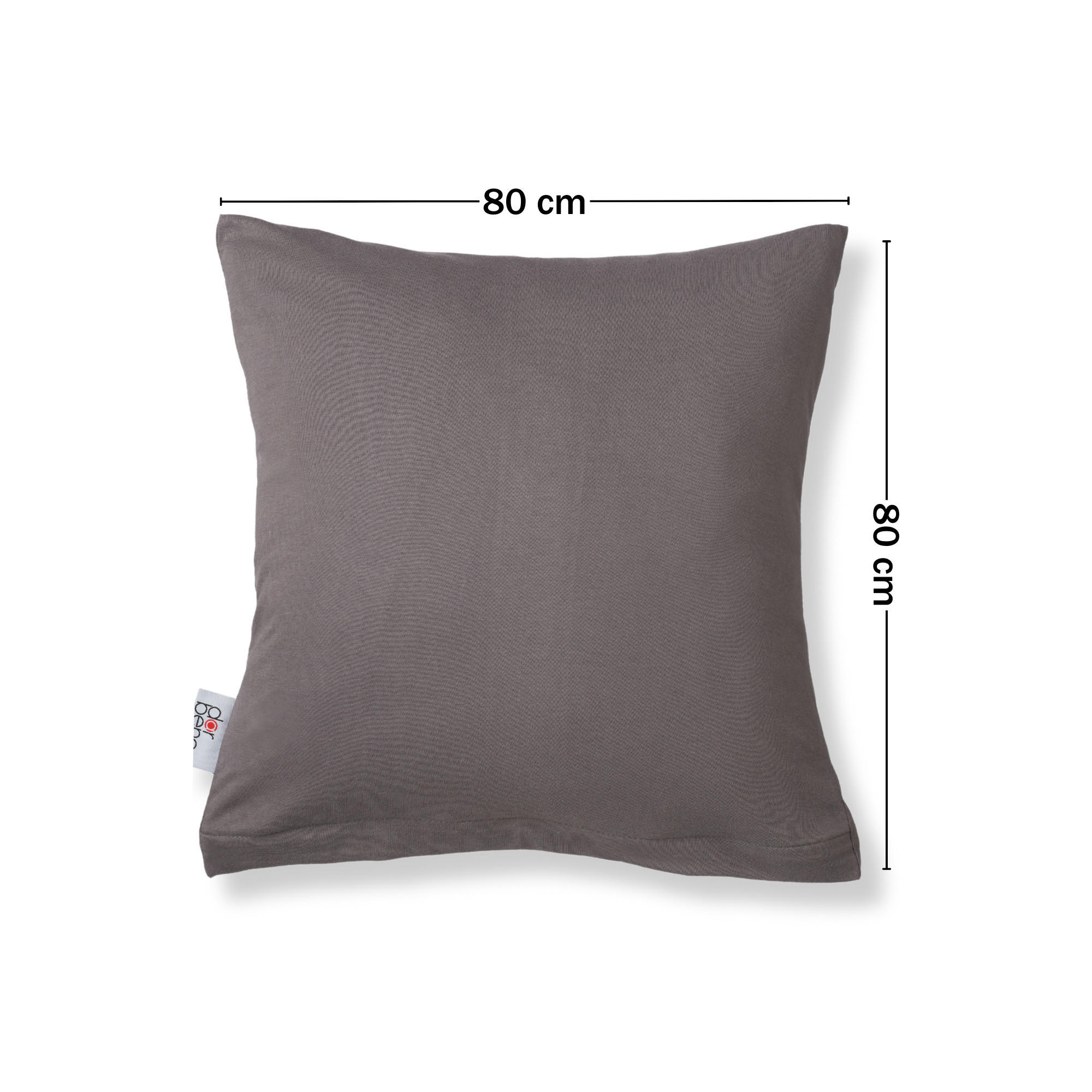 KISSENBEZUG Soft Jersey 2er-Set 80/80 cm - Anthrazit, Naturmaterialien (80/80cm) - DarBene