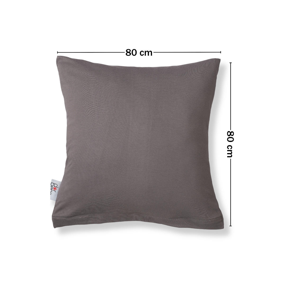 KISSENBEZUG Soft Jersey 2er-Set 80/80 cm - Anthrazit, Naturmaterialien (80/80cm) - DarBene