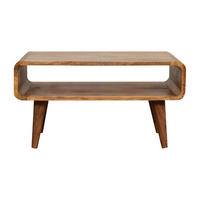 TV-ELEMENT für TVs bis zu 24" - Messingfarben/Braun, Holz/Metall (65/35/45cm) - Artisan Furniture