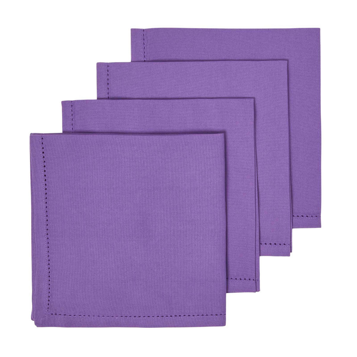 STOFFSERVIETTEN 4er-Set lila 45/45 cm, 100% Baumwolle - Lila, Textil (45/45cm) - Homescapes