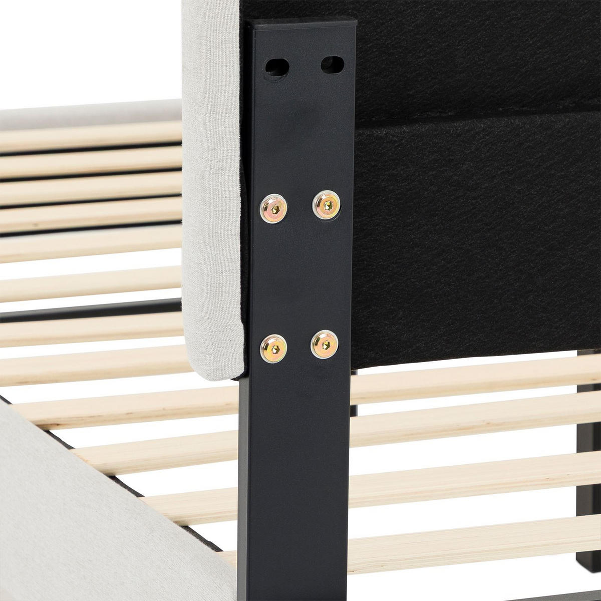 POLSTERBETT OLBIA 140x200 cm hellgrau - Hellgrau, Textil (140/200cm) - IDIMEX