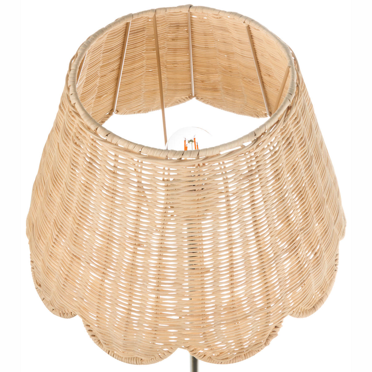 STOJACÍ LAMPA Přírodní Salm - přírodní/barva mosazi, plast (40/40/148cm) - Beliani