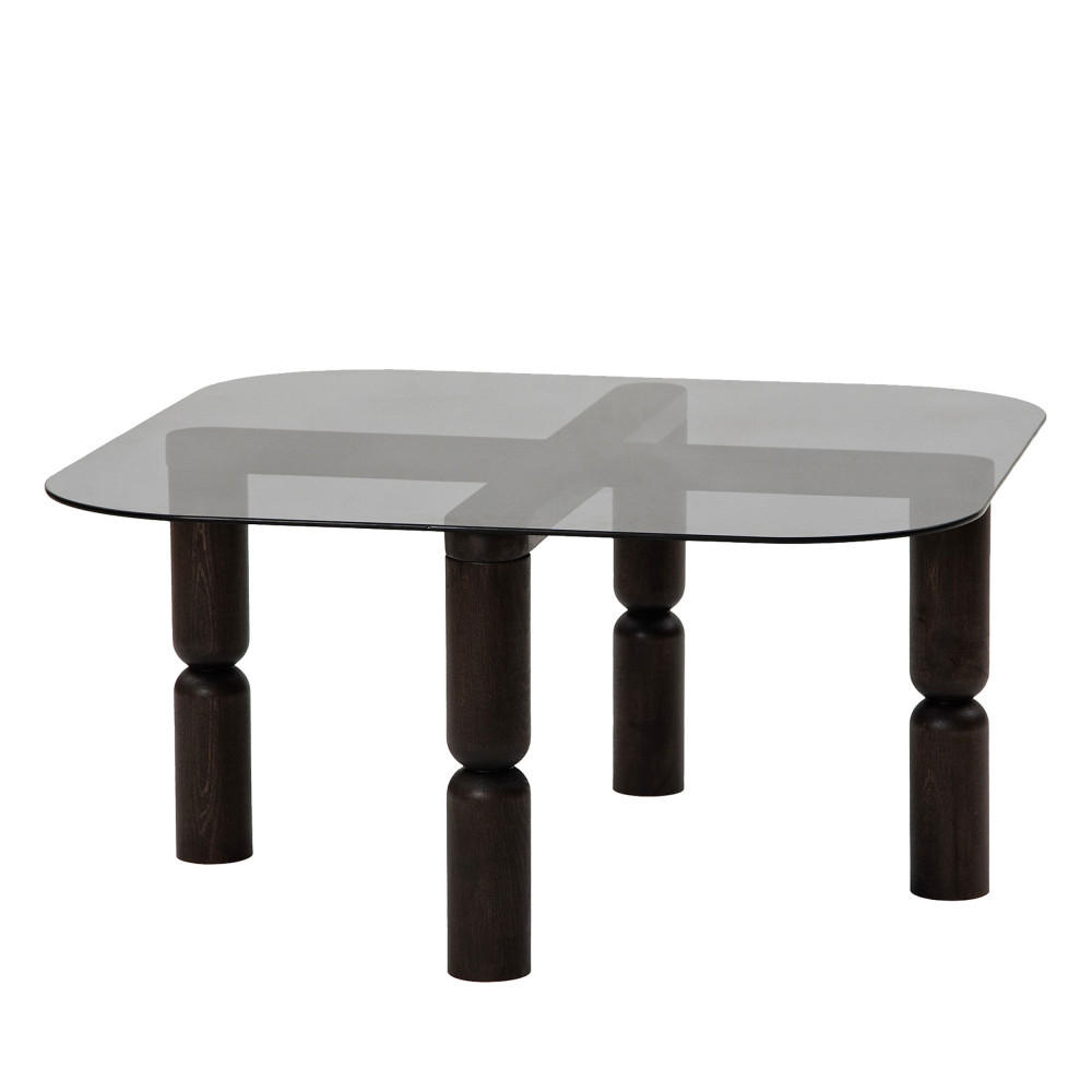 COUCHTISCH - Glas - Schwarz - Schwarz, Glas (80/80/40cm) - Drawer