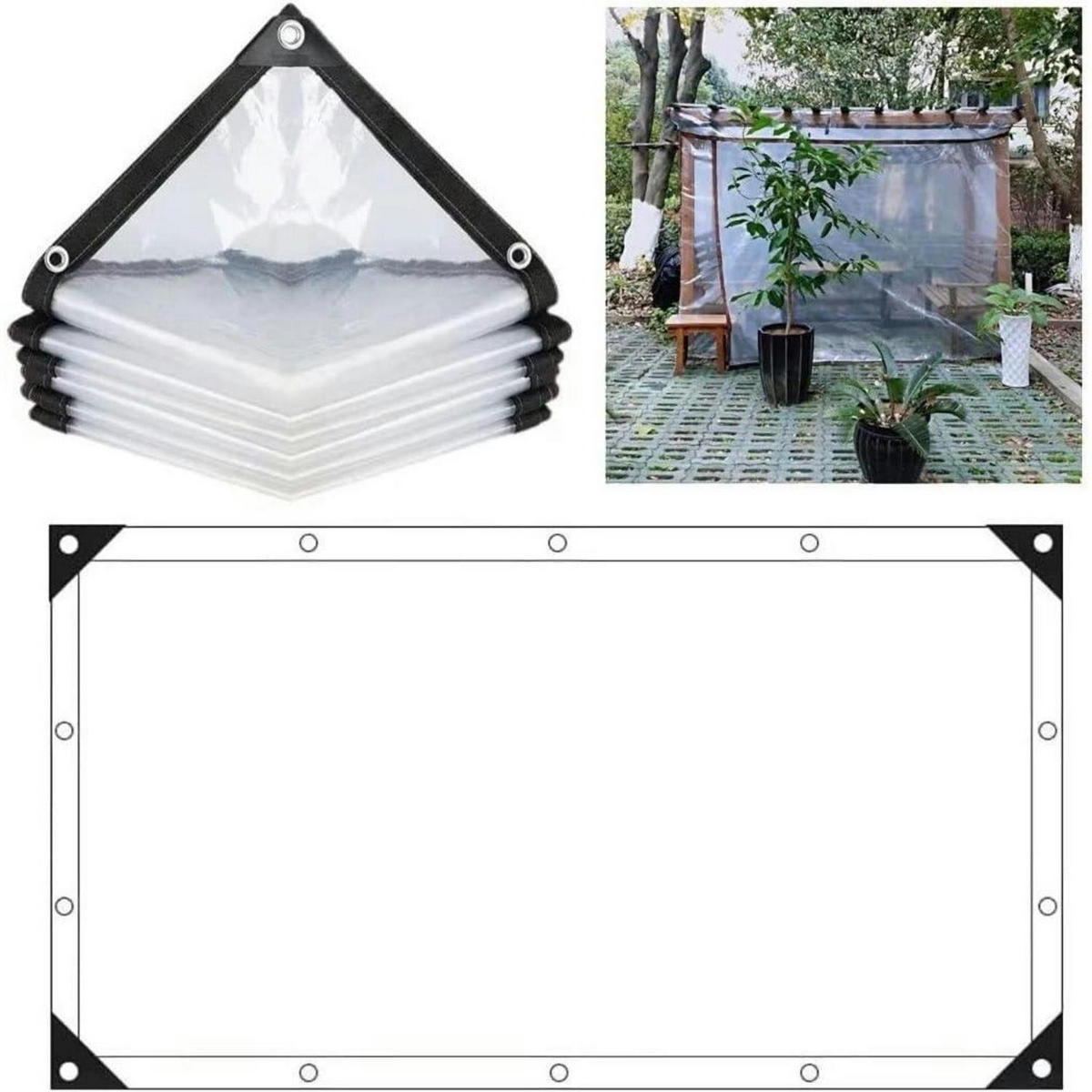 ABDECKPLANE transparent 300 x 500 cm - Transparent, Kunststoff (500/300/1cm)