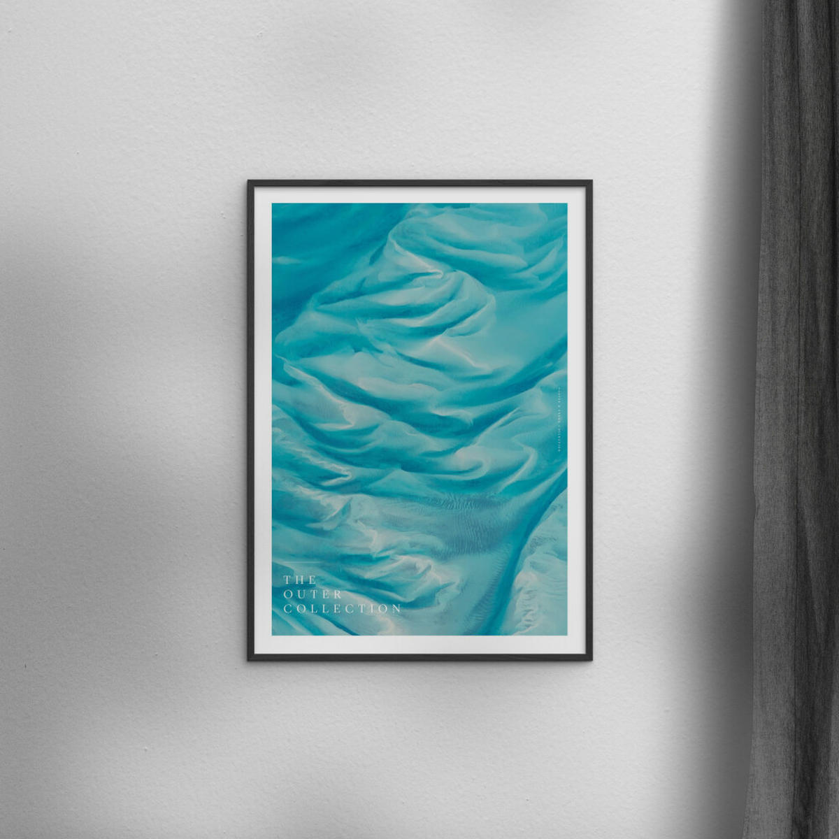 POSTER mit Rahmen Arch Atelier - The Outer Collection – 002 - Blau/Schwarz, Holz/Papier (50/70cm) - Poster&Frame