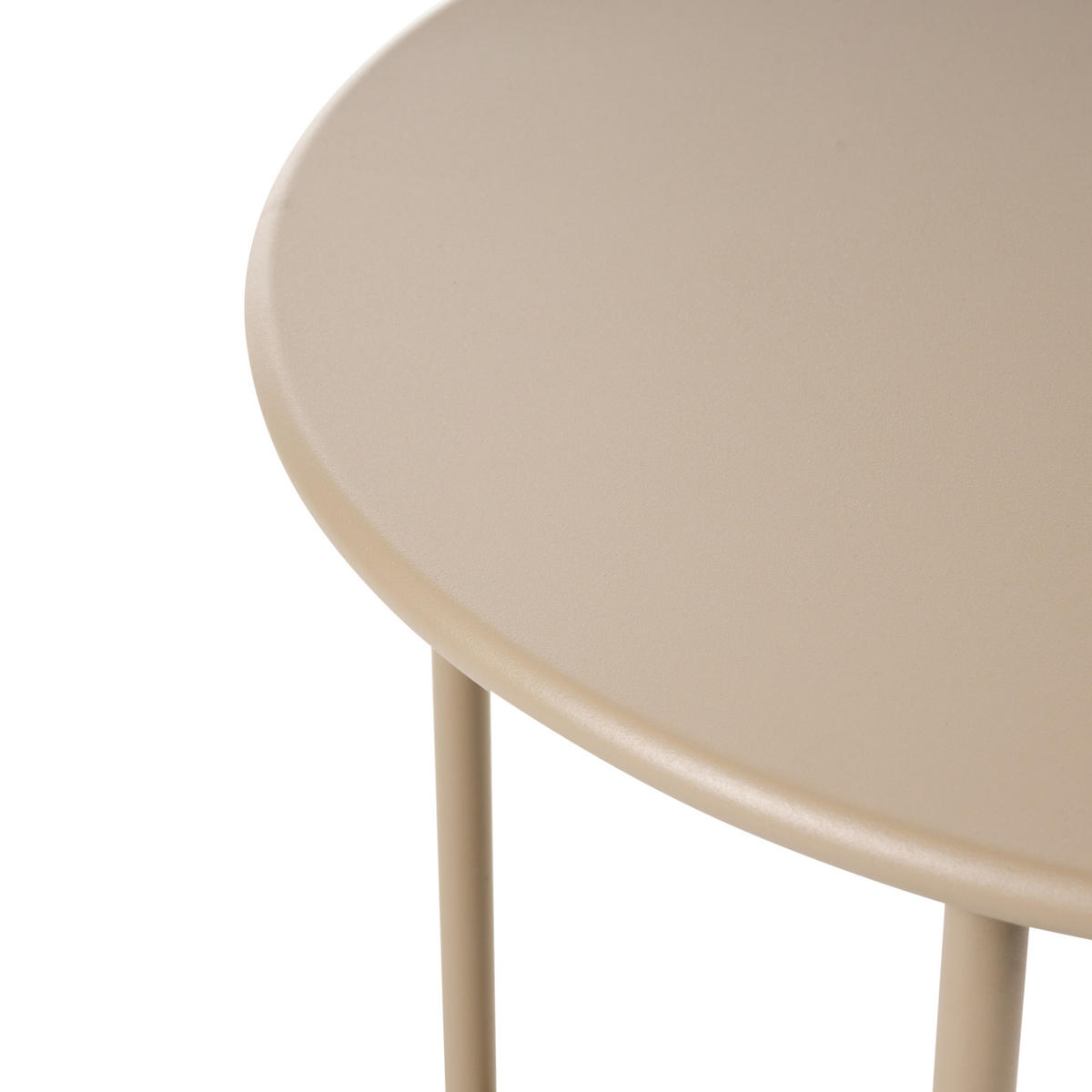 MASĂ BISTRO 50/50 cm metal bej Ovaro - bej, metal (50/50/45cm) - Beliani