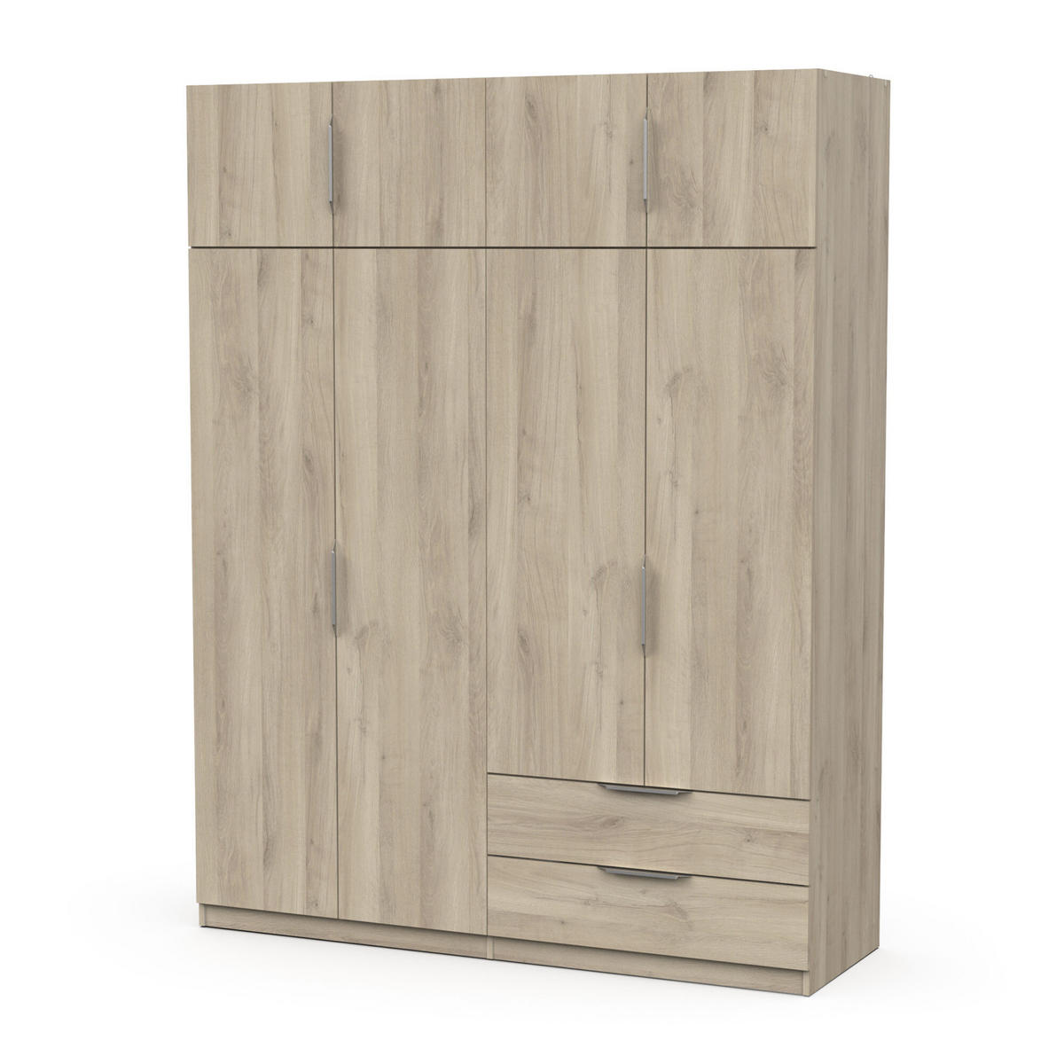 SCHRANK 8 Türen - GHOST - Eiche - 157,3 x 51,1 x 203 cm - Beige, Holz (51.1/203/157.3cm) - Demeyere