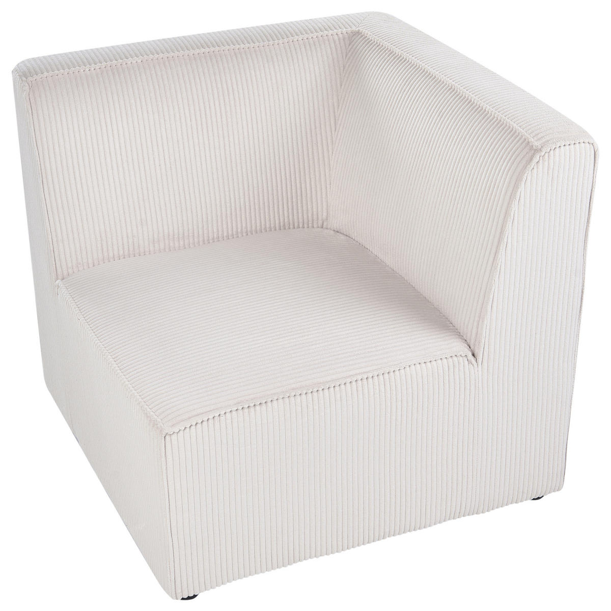ECKMODUL Cord Beige rechtsseitig Lemvig - Beige, Textil (83/78/83cm) - Beliani