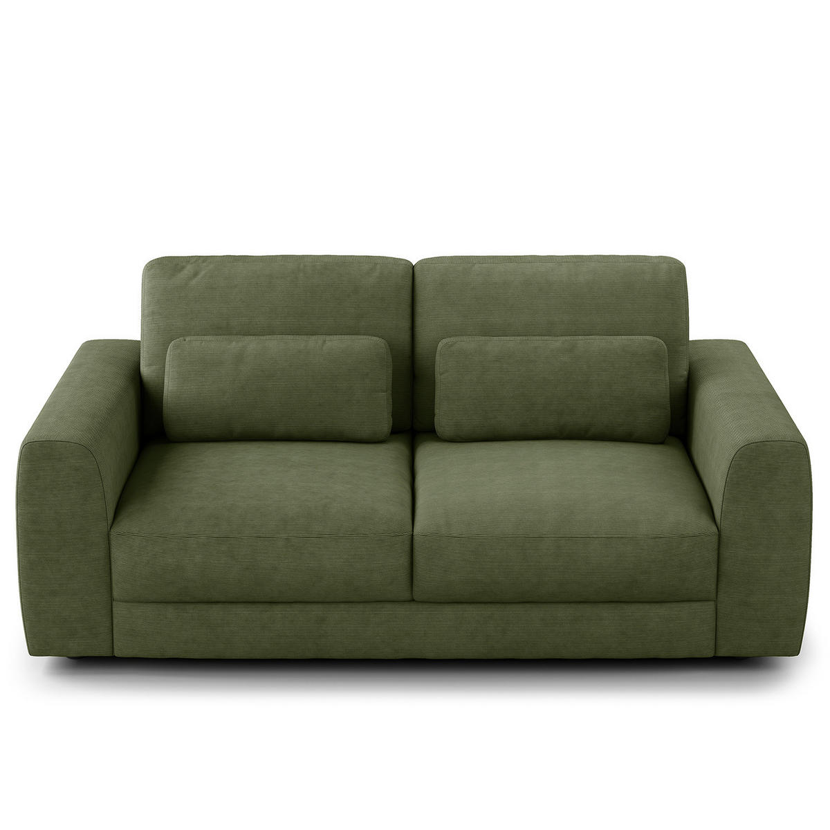 2-SITZER SOFA - Schwarz/Grün, Kunststoff/Textil (182/80/117cm) - home24