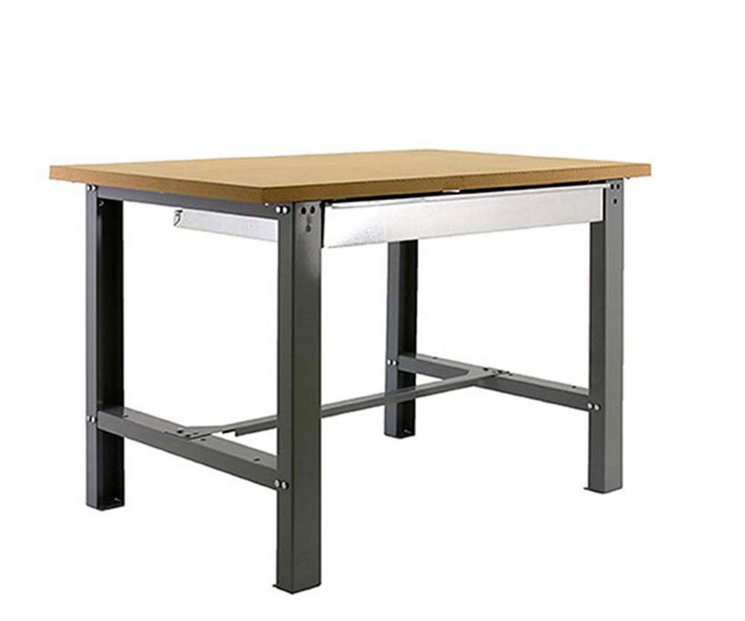 WERKBANK Buffalo Wood mit Schublade HxBxT 87 x 150 x 75 cm Traglast 600 kg Grau - Grau, Metall (150/87/75cm) - PROREGAL