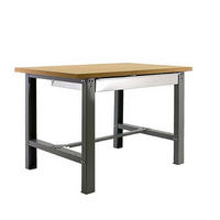 WERKBANK Buffalo Wood mit Schublade HxBxT 87 x 150 x 75 cm Traglast 600 kg Grau - Grau, Metall (150/87/75cm) - PROREGAL