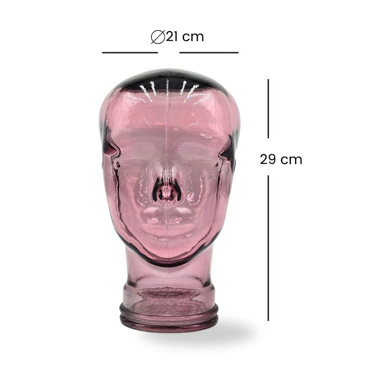 KOPFHÖRERSTÄNDER MICK Glas T08 altrosa - Altrosa, Glas (21/29/21cm) - DESIGN DELIGHTS