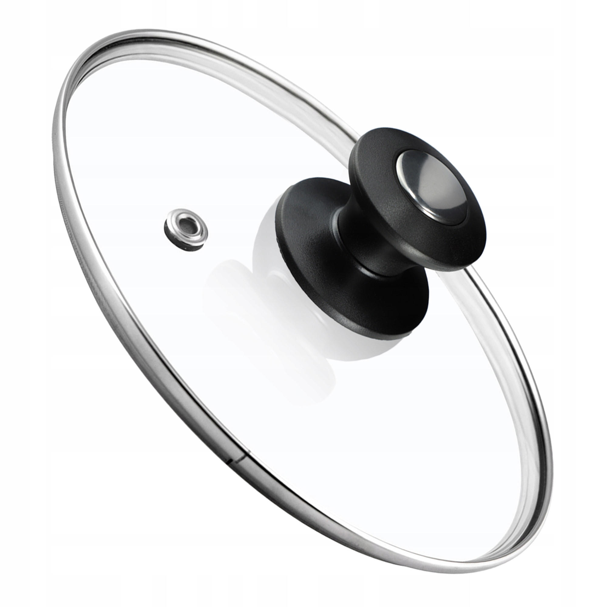 DECKEL mit Griff, 18 cm, 1 Stück - Transparent, Glas/Kunststoff (18cm) - KADAX
