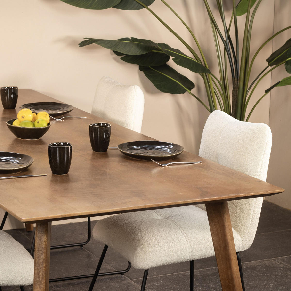 ESSTISCH aus Mangoholz 200cm, natürlich - Braun, Holz (200/90/76cm) - Giga Meubel