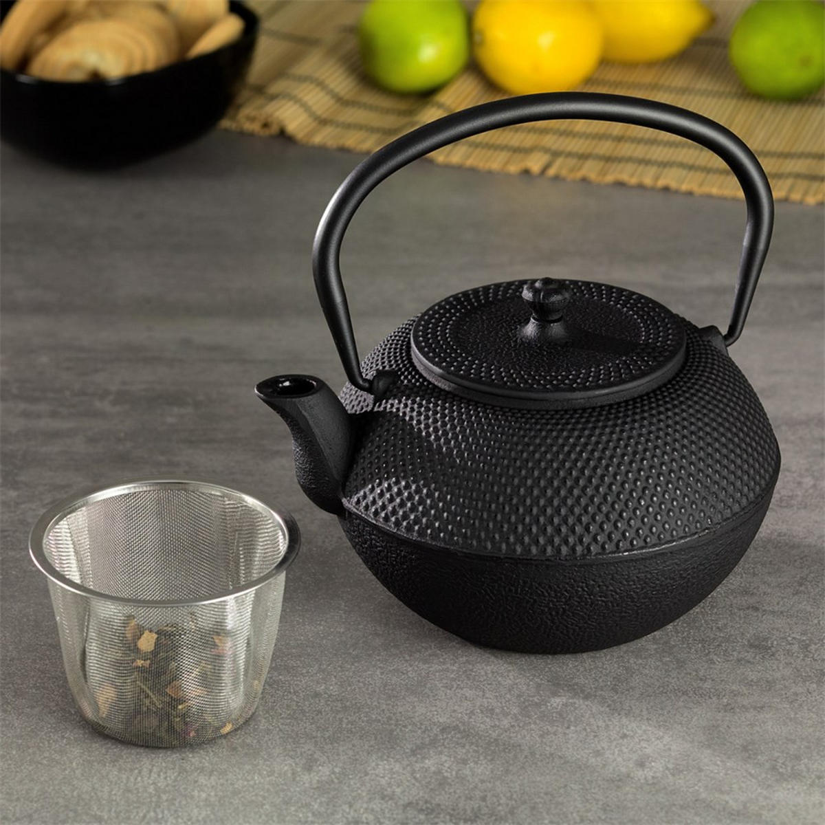 TEEKANNE Schwarz 15/15/19 cm KH3332 - Schwarz, Metall (1.2L) - Kinghoff 