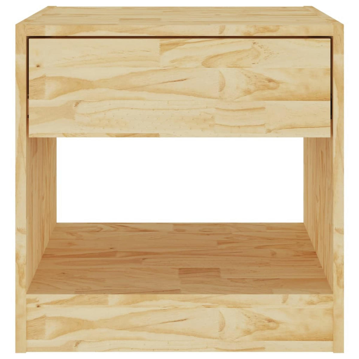 NACHTTISCH mit 1 Schublade 40/31/40 cm aus Massivholz Kiefer - Naturfarben, Holz (40/40/31cm) - vidaXL