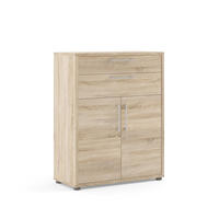 BÜRO-AUFBEWAHRUNG, Prisme, Eiche Dekor, Spanplatte melamin, 89 x 40 x 113 cm - Eichefarben, Holzwerkstoff (89/113/40cm) - ebuy24