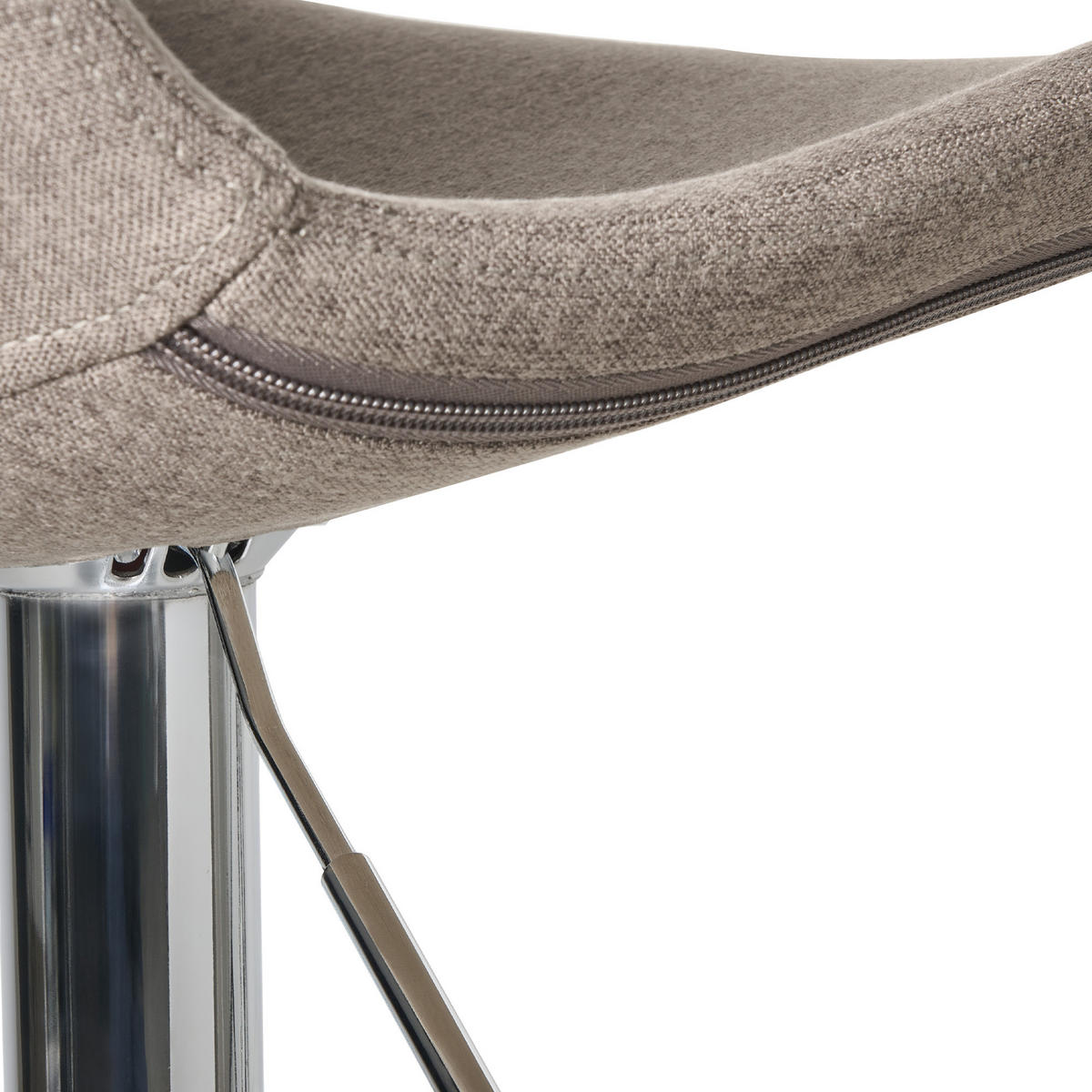 BARHOCKER 2er-Set Stoff drehbar Taupe Kahla - Taupe, Textil (39/102/42cm) - Beliani