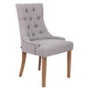 ESSZIMMERSTUHL Aboli Stoff, antik-hell Grau - Hellbraun/Grau, Holz/Textil (55/92/58cm) - TPFLiving