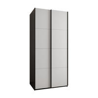 SCHWEBETÜRENSCHRANK 245,5/120/64 2-türig - Schwarz/Weiß, Holz/Metall (120/245/64cm) - Abiks Möbel