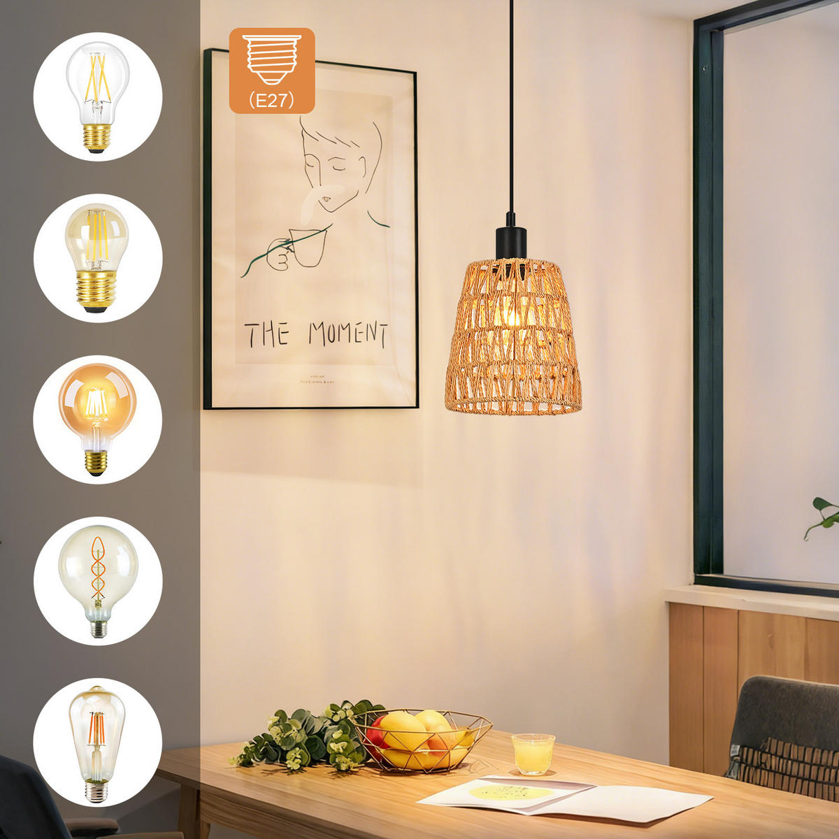 PENDELLEUCHTE Aurora 18/10/120 cm - Braun, Metall (18/10/120cm) - ZMH