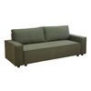 SOFA 3-Sitzer, Dunkelgrün - Grün, Textil (93/82/220cm) - Oviala