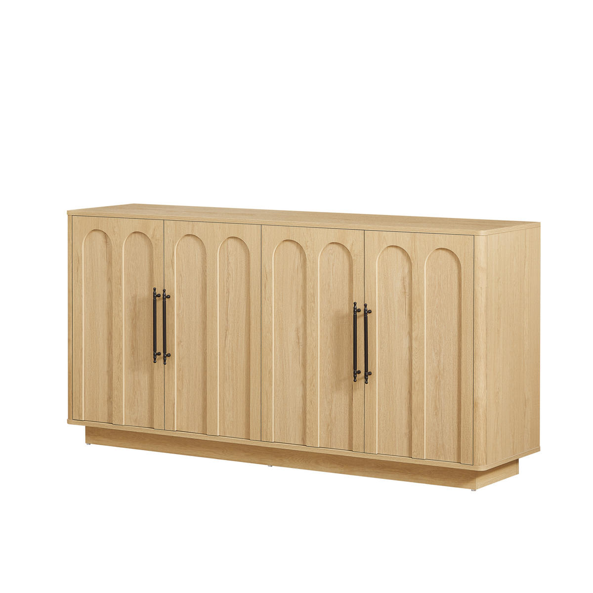SIDEBOARD 160/40/80 cm Eiche aus MDF mit Soft-Close - Eichefarben, Holzwerkstoff (160/80/40cm) - OKWISH