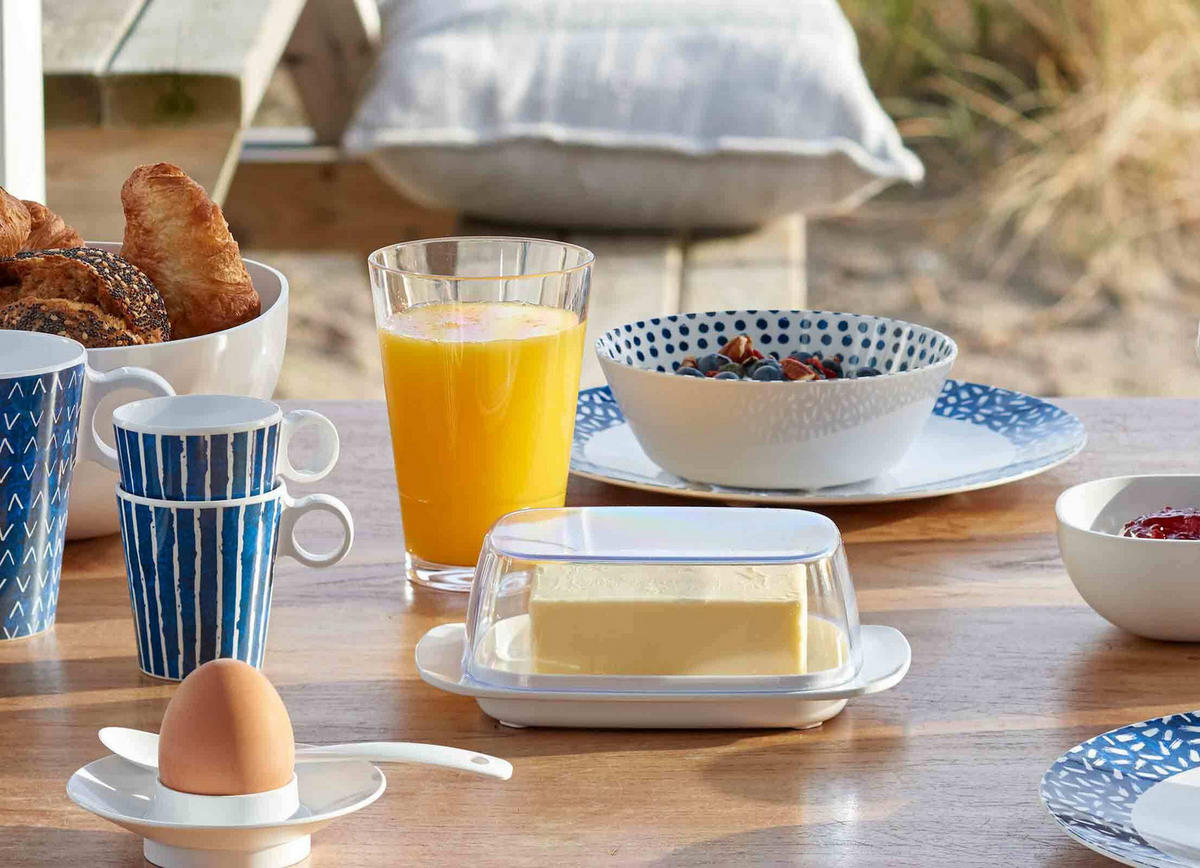 BUTTERDOSE MIT DECKEL Grey 17 x 9,8 x 6,4 cm - Grau, Kunststoff (9.8/6.4/17cm) - Mepal