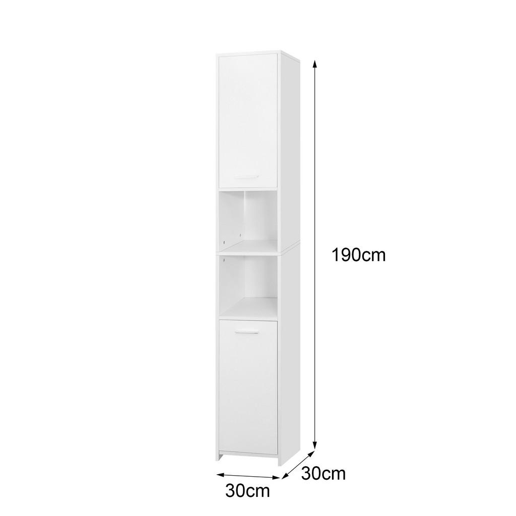 Thumbnail - Ml-Design Badezimmer, Weiß, Holzwerkstoff, 30x190x30 cm, Badezimmer, Badezimmerschränke, Hochschränke