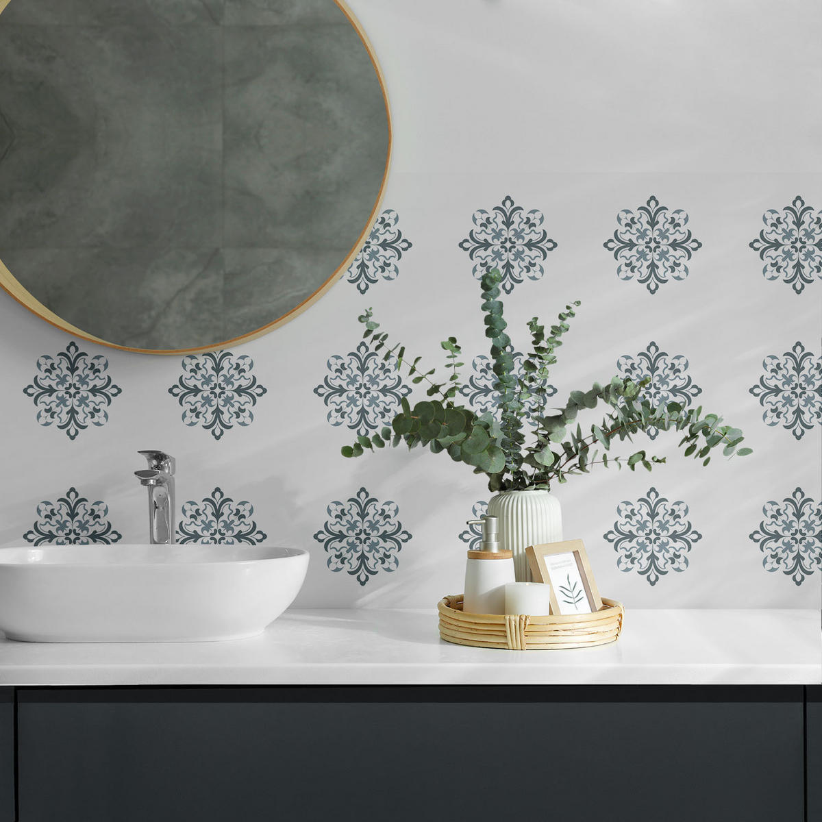 WANDPANEEL 20 Stück 20x20 cm selbstklebend Velaria - Hellgrau, Kunststoff (20/1.6/20cm) - Wallfluent