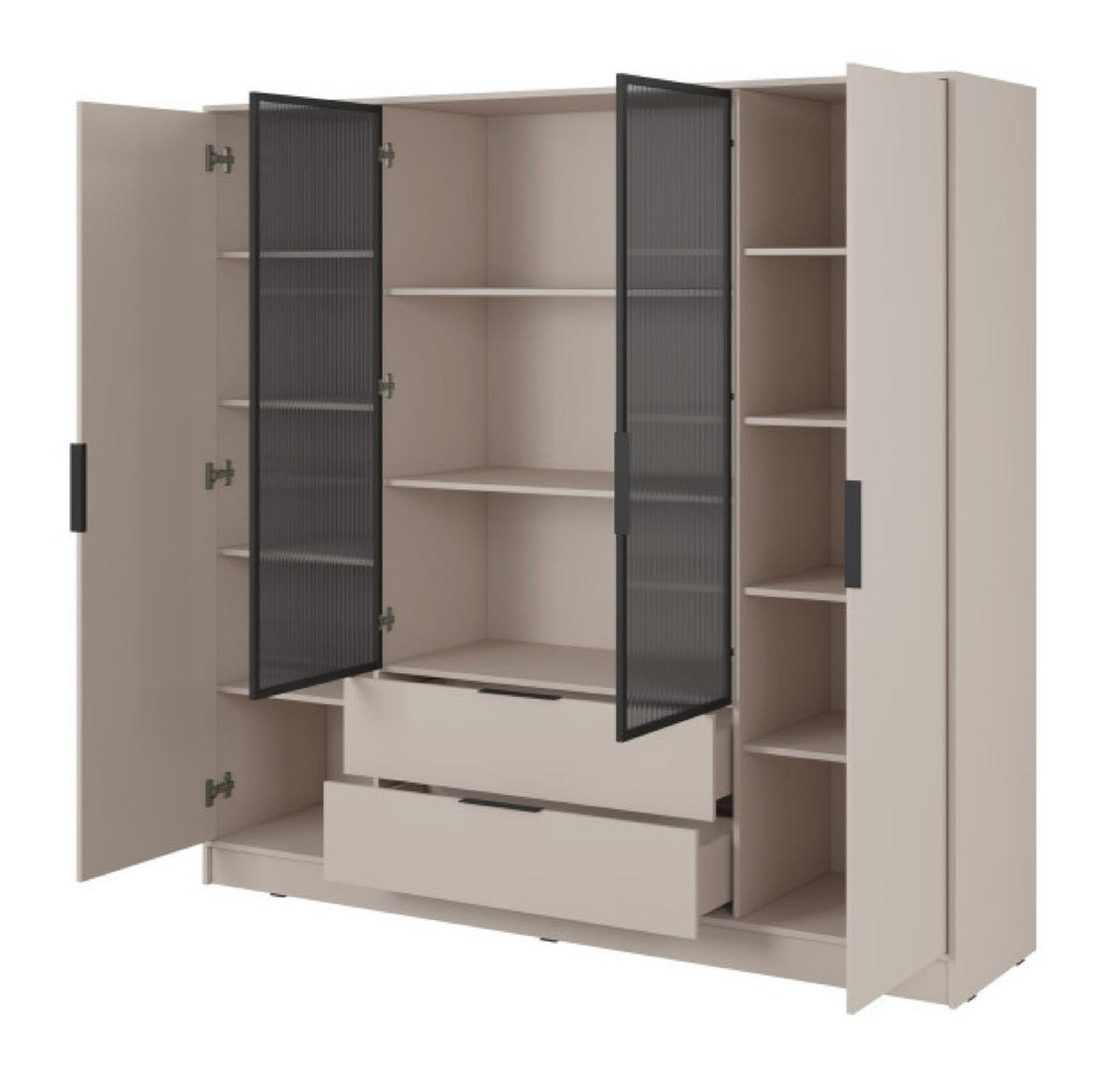 SCHRANK Kaschmir ELLY Geräumig - Beige, Holzwerkstoff (206/51/51cm) - Sepro Meble
