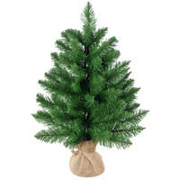 WEIHNACHTSBAUM DE-41524 Mini 60 cm mit Zementständer Mehrfarbig - Grün, Kunststoff (60cm) - ComfortXL