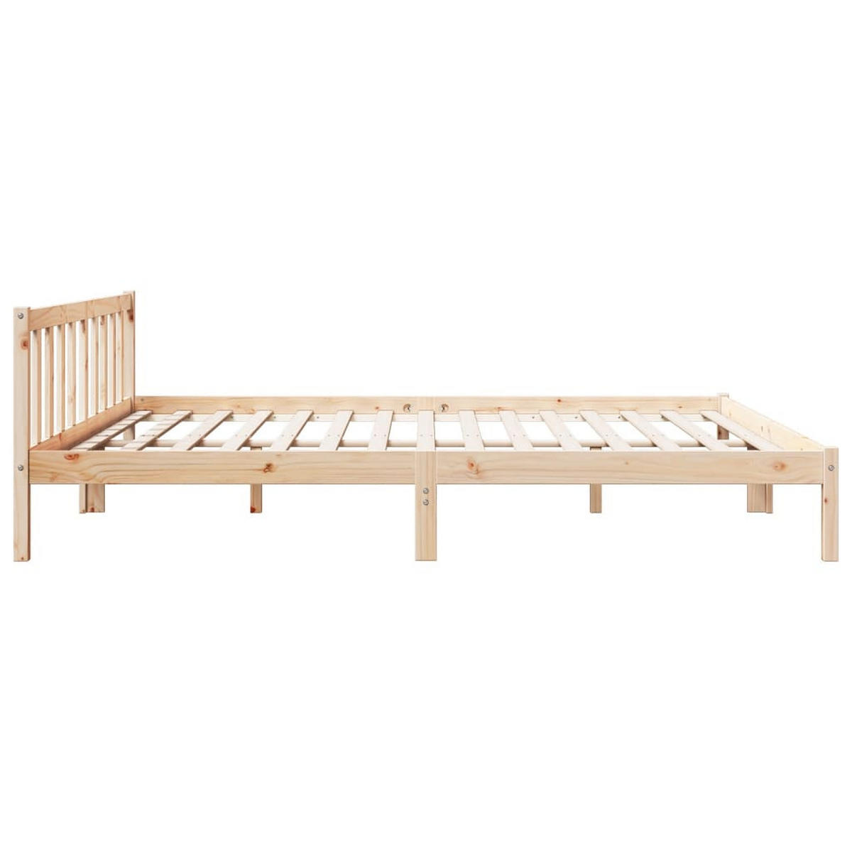 MASSIVHOLZBETT Extra Lang Ohne Matratze 180/220 Kiefernholz - Braun, Holz (180/220cm) - vidaXL